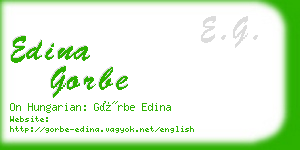 edina gorbe business card